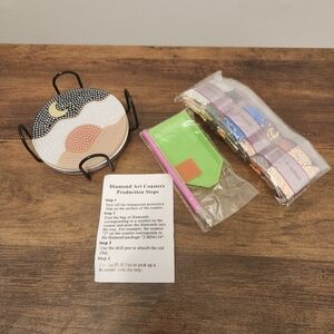 DIY Diamond Art Coasters Set with Stand